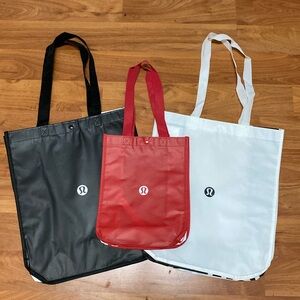 ❤️ 3 Brand New Lululemon Tote Bags, Two Large, One Small